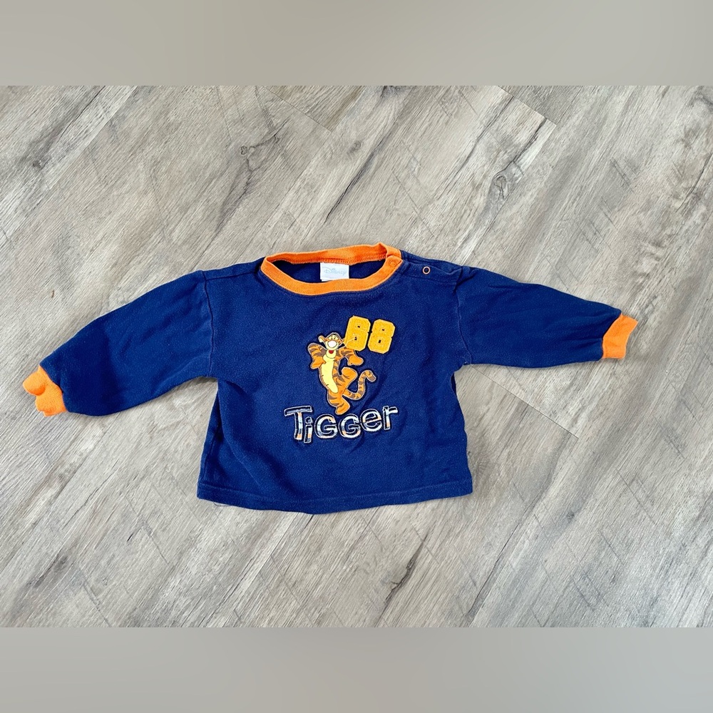 Disney Tigger Long Sleeve Shirt - Blue and Orange 18M